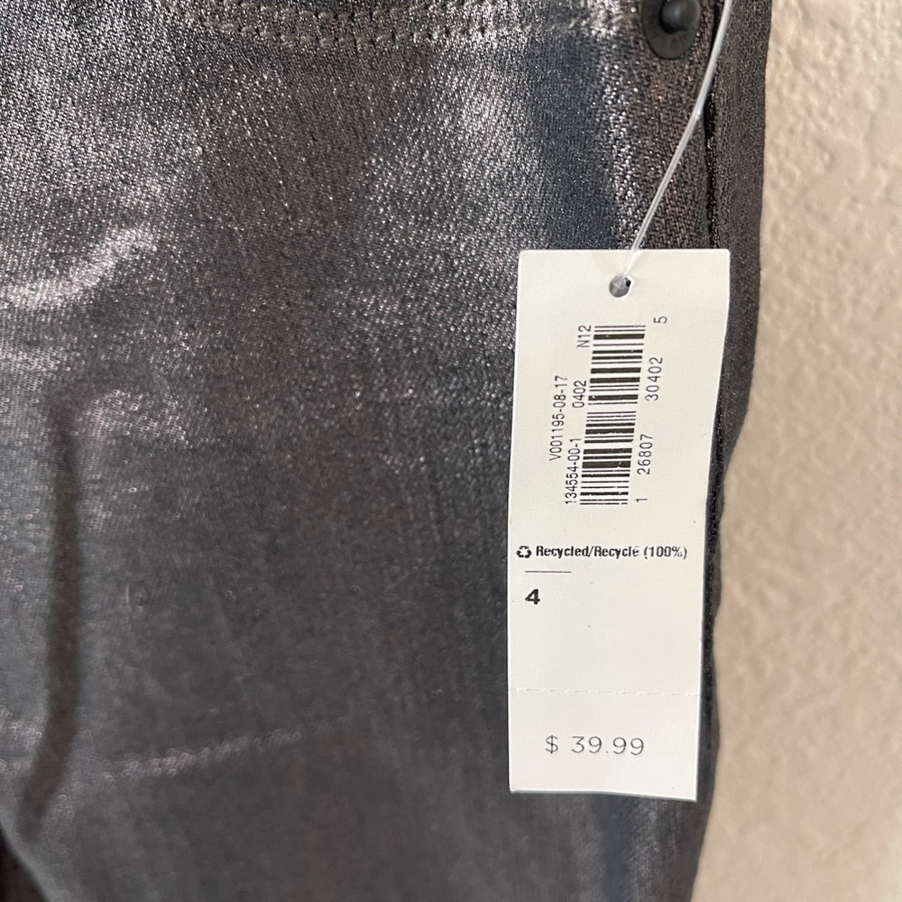 Metallic Mid Rise Skinny Pants - Picture 3 of 5